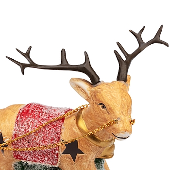 Керамическая фигурка Дед Мороз в санях 30,5х12,2х17,2 см