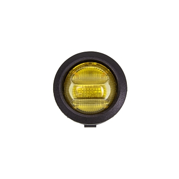 Выключатель клавишный круглый 250V 6А (3с) ON-OFF желтый REXANT (перепак. из 12в)