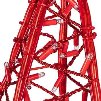 Светодиодная фигура Звезда 80 см, 160 светодиодов, с трубой и подвесом, цвет свечения красный NEON-NIGHT