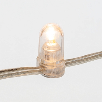 Гирлянда LED Клип-лайт 12 V, прозрачный ПВХ, 150 мм, цвет диодов теплый белый