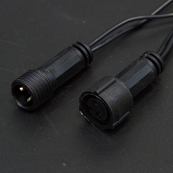 Гирлянда светодиодная Нить 10м 100 LED ЖЕЛТЫЙ черный ПВХ IP65 постоянное свечение 230В соединяется нужен блок 303-500 NEON-NIGHT