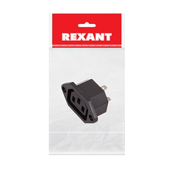 Сетевое гнездо на корпус (1 шт. ) (пакет БОПП) REXANT