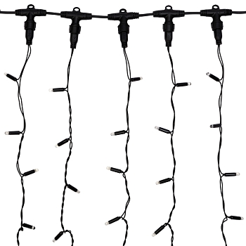 Гирлянда светодиодная Занавес 2х6м 768 LED БЕЛЫЙ черный ПВХ IP65 постоянное свечение 230В нужен блок 303-500 NEON-NIGHT