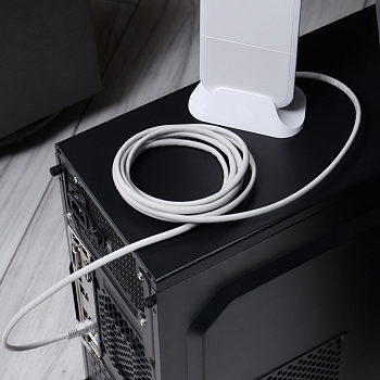 Шнур коммутационный, патч-корд U/UTP RJ45-RJ45, CAT 5e, LSZH серый, 3м REXANT