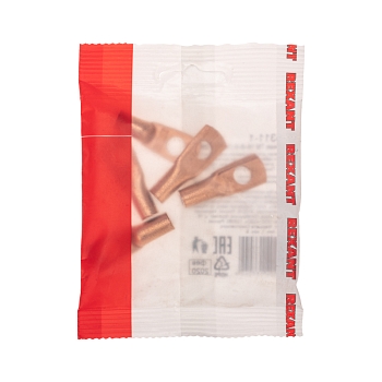 Наконечник медный ТМ 16–8–6 (16мм² - Ø 8мм) (в упак. 5 шт.) REXANT