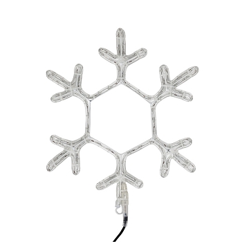 Фигура Снежинка цвет ТЕПЛЫЙ БЕЛЫЙ, размер 45x38 см NEON-NIGHT