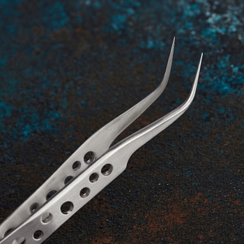 Пинцет изогнутый узкий 120мм Airy (блистер) REXANT