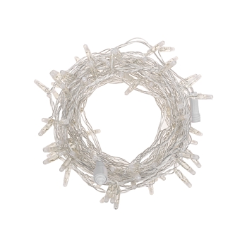 Гирлянда светодиодная Нить 10м 100 LED КРАСНЫЙ прозрачный ПВХ IP65 эффект мерцания 24В соединяется NEON-NIGHT нужен трансформатор 531-100/531-311/531-312