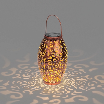 Светильник садовый Фенер, 3000К, встроенный аккумулятор, солнечная панель, коллекция Стамбул REXANT