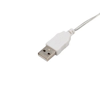 Гирлянда светодиодная Роса 10м, 100LED, ТЕПЛЫЙ БЕЛЫЙ, IP20, IP20, USB NEON-NIGHT