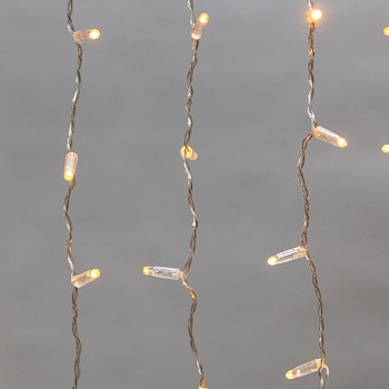 Гирлянда светодиодная Бахрома (Айсикл) 4,8х0,6м 176 LED ЖЕЛТЫЙ прозрачный ПВХ IP65 постоянное свечение 230В нужен блок 303-500-1 NEON-NIGHT