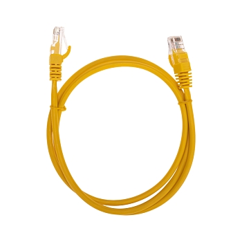 Патч-корд U/UTP, CAT 5e, RJ45-RJ45, 26AWG, LSZH, желтый, 1м REXANT
