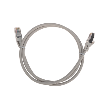 Патч-корд F/UTP, CAT 5e, RJ45-RJ45, 26AWG, LSZH, серый, 1м REXANT