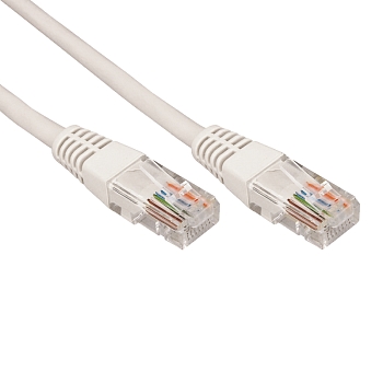Шнур коммутационный, патч-корд U/UTP RJ45-RJ45, CAT 5e, PVC серый, 10м REXANT