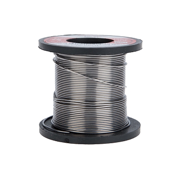 Припой без канифоли ПОС-61, 100г, Ø0,8мм, (олово 61%, свинец 39%), катушка REXANT