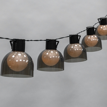 Гирлянда садовая Эбби, 335 см, 3000К, встроенный аккумулятор, солнечная панель, коллекция Лондон REXANT