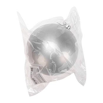 Елочная фигура Шар, 15 см, цвет серебряный матовый