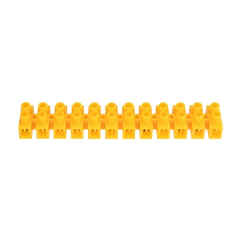 Клеммная винтовая колодка KВ-10 4-10, ток 10 A, полипропилен желтый REXANT (10 шт./уп.)