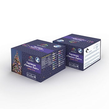 Гирлянда Нить управляемая 10м 100 LED СИНИЙ черный ПВХ IP65 свечение с динамикой 230В контроллер в комплекте NEON-NIGHT