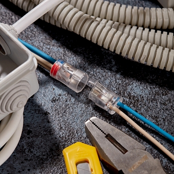 Экспресс-клемма СМК 2273-2x2R проходная разъемная 2 полюса 2х2-проводная 0,5-2,5мм² (50 шт/уп) REXANT