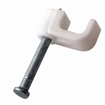 Крепеж кабеля плоский 4х2 мм, белый (20 шт/уп) REXANT