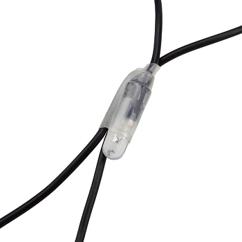 Гирлянда светодиодная Сеть 2х0,7м 176 LED КРАСНЫЙ/СИНИЙ черный ПВХ IP65 свечение с динамикой 230В контроллер в комплекте NEON-NIGHT