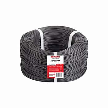 Провод ПГВА 1х1,00мм², Cu, черный, бухта 200м REXANT