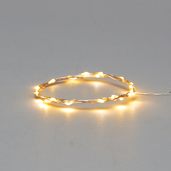 Гирлянда светодиодная Роса 2м, 20LED, ЖЕЛТЫЙ, IP20, тонкий батарейный блок, 2хCR2032 в комплекте NEON-NIGHT