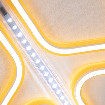 Фигура Снежинка из гибкого неона с эффектом тающих сосулек, 60х60 см, цвет свечения теплый белый/белый NEON-NIGHT