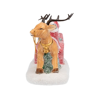 Керамическая фигурка Дед Мороз в санях 30,5х12,2х17,2 см