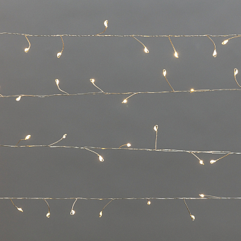 Гирлянда светодиодная Роса Фейерверк с контроллером 10м, 250LED, ТЕПЛЫЙ БЕЛЫЙ, IP20, на катушке NEON-NIGHT