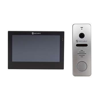 Цветной монитор видеодомофона 7" формата AHD (модель AC-438) в комплекте с вызывной видеопанелью SECURIC