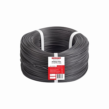 Провод ПГВА 1х0,75мм², Cu, черный, бухта 200м REXANT