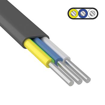 Кабель силовой алюминиевый АВВГ-П 3x6,0 мм² 150 м, ГОСТ 31996-2012, ТУ 16-705.499-2010