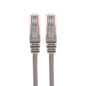 Патч-корд U/UTP, CAT 5e, RJ45-RJ45, 26AWG, LSZH, серый, 0,3м REXANT