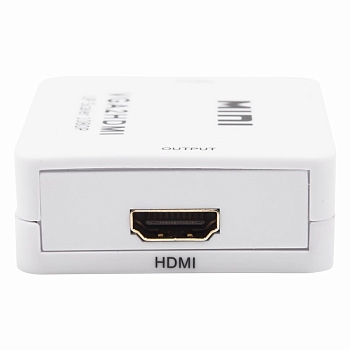Конвертер VGA + Стерео 3,5мм на HDMI, пластик, белый REXANT