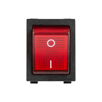 Выключатель клавишный 250V 25А (4с) ON-OFF красный с подсветкой (RWB-502) REXANT
