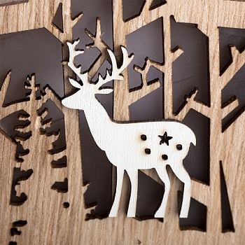 Деревянная фигурка с подсветкой Звездочка 24x13x3,6 см