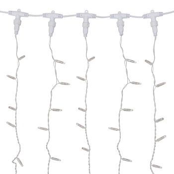 Гирлянда светодиодная Занавес 2х3м 760 LED ЗОЛОТОЙ прозрачный ПВХ IP65 постоянное свечение 230В блок в комплекте NEON-NIGHT