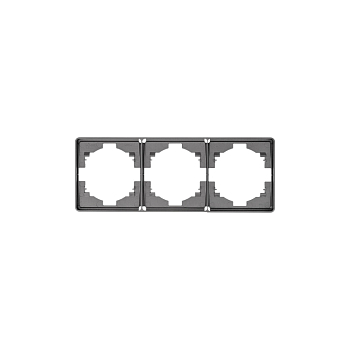 Рамка ROUND 3-постовая титан KRANZ