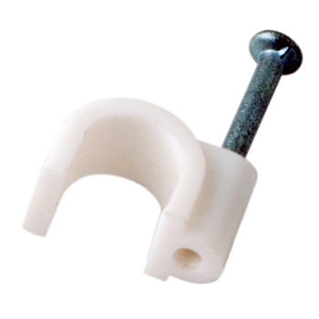 Крепеж кабеля круглый 6мм, белый (50 шт/уп) REXANT