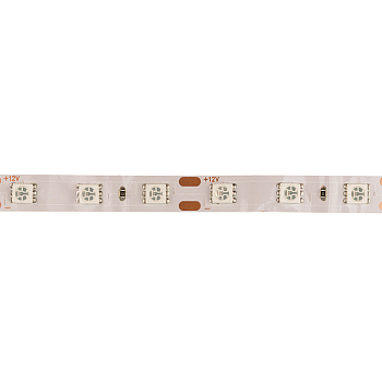 LED лента 5м открытая, 10 мм, IP23, SMD 5050, 60 LED/m, 12 V, цвет свечения желтый LAMPER