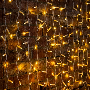 Гирлянда светодиодная Занавес 2х3м 600 LED ТЕПЛЫЙ БЕЛЫЙ белый ПВХ IP65 постоянное свечение 230В нужен блок 303-500-1 NEON-NIGHT