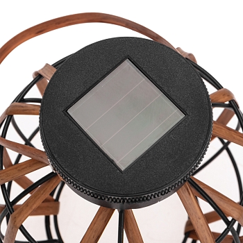 Светильник садовый Бамбук, 18см, 3000К, встроенный аккумулятор, солнечная панель, коллекция Бали REXANT
