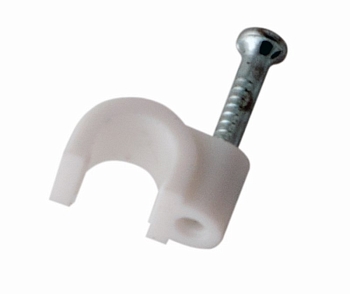 Крепеж кабеля круглый 5мм, белый (50 шт/уп) REXANT