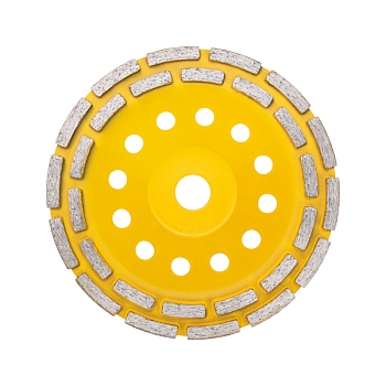 Чашка алмазная шлифовальная, двухрядная, 180х22,2мм KRANZ