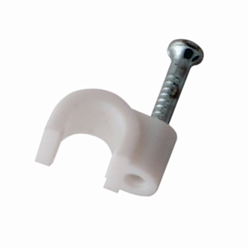 Крепеж кабеля круглый 4мм, белый (20 шт/уп) REXANT