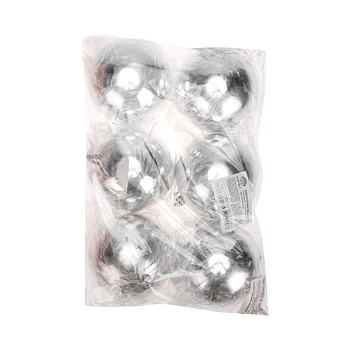 Елочная фигура Шар Ø 10 см, цвет серебряный глянцевый