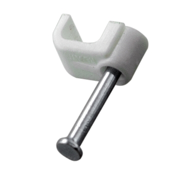 Крепеж кабеля плоский 6х4 мм, белый (20 шт/уп) REXANT