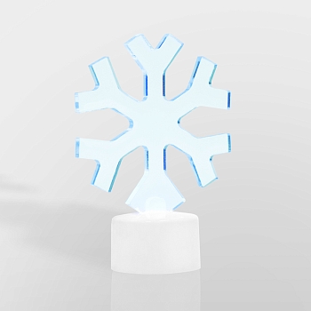Фигура светодиодная на подставке Снежинка, RGB